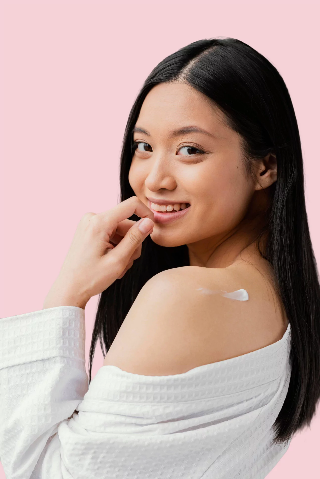 oman with smooth, radiant skin after Korean Baby Face Therapy