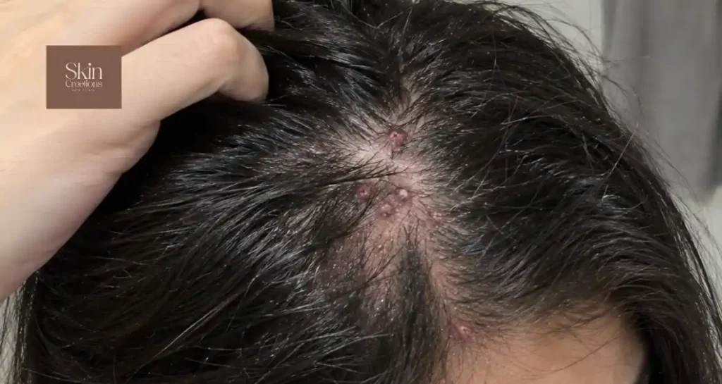 Small scalp bumps